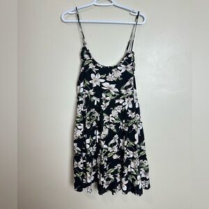 Inmod Size M Floral Black Dress